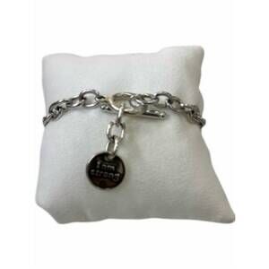 NEW KATIA DESIGNS women's circle chain bracelet in silver